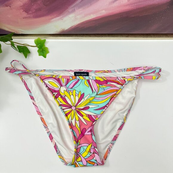 Kate Spade High Leg Bikini Bottom‎ in Anemone Floral Size  L - Picture 3 of 6